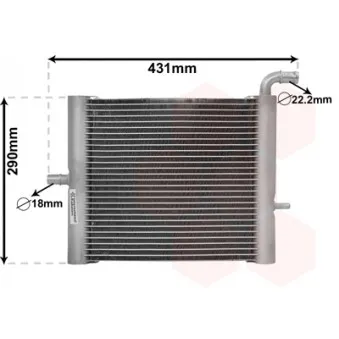 Radiateur, refroidissement du moteur VAN WEZEL 02012701