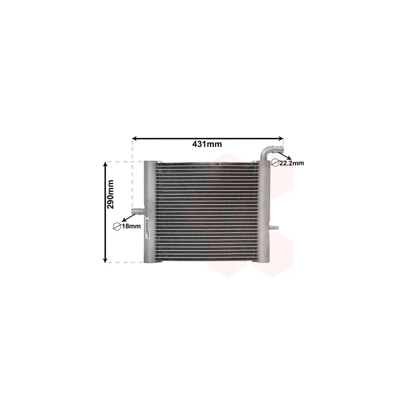 Radiateur, refroidissement du moteur VAN WEZEL 02012701
