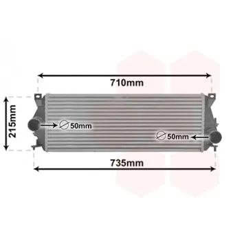 Intercooler, échangeur VAN WEZEL 02012703
