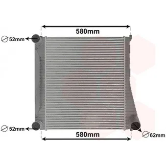 Intercooler, échangeur VAN WEZEL 02014704