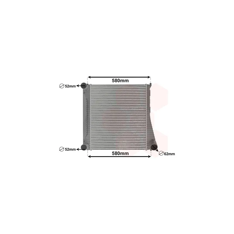 Intercooler, échangeur VAN WEZEL 02014704