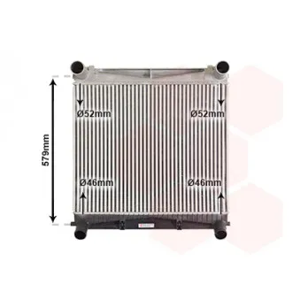 Intercooler, échangeur VAN WEZEL 02014705