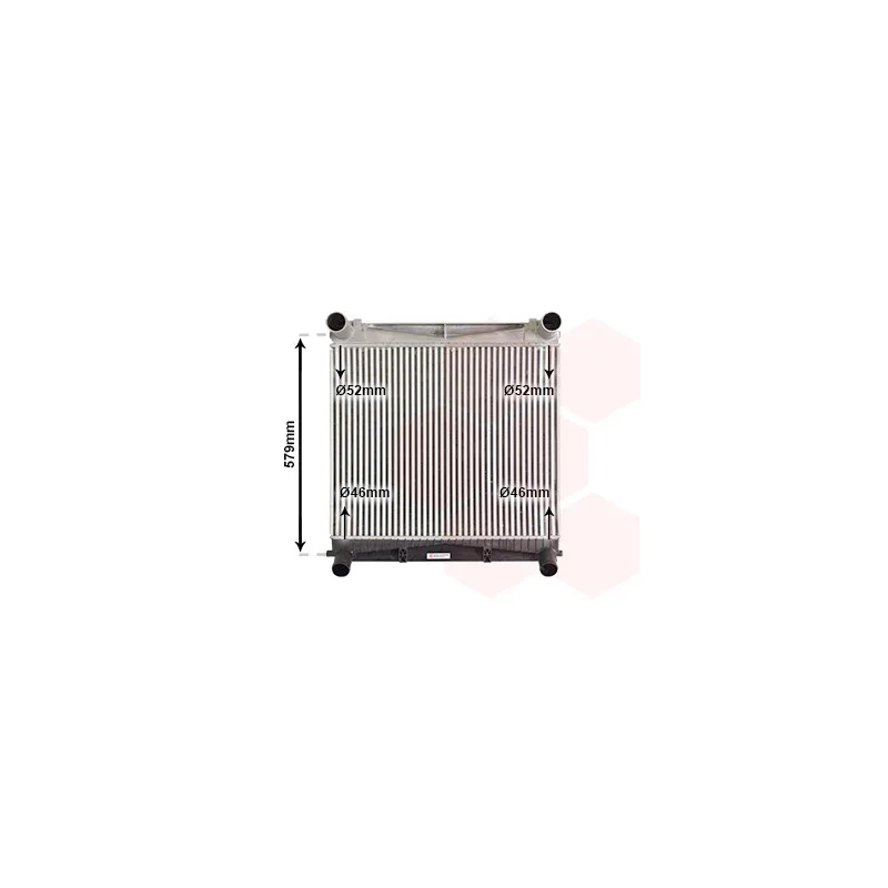 Intercooler, échangeur VAN WEZEL 02014705