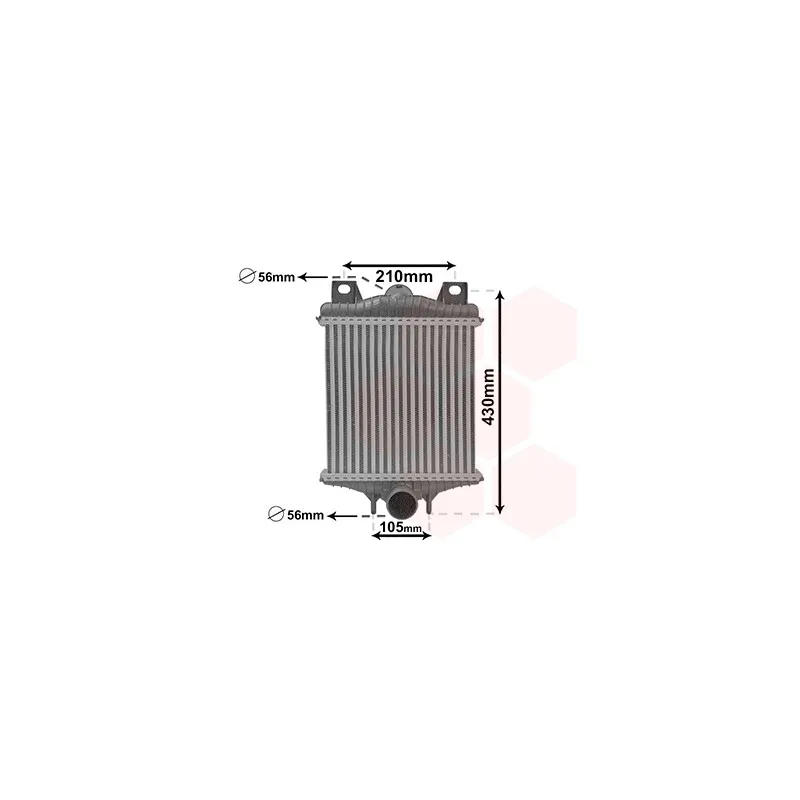 Intercooler, échangeur VAN WEZEL 02014706