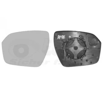 Verre de rétroviseur, rétroviseur extérieur VAN WEZEL 0251837