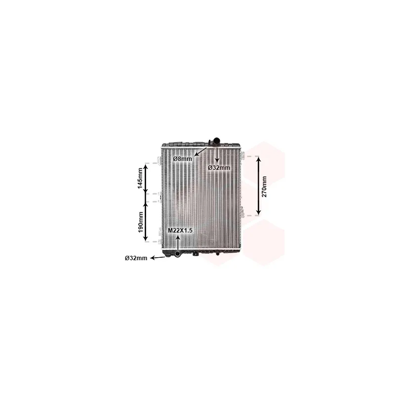 Radiateur, refroidissement du moteur VAN WEZEL 03002038