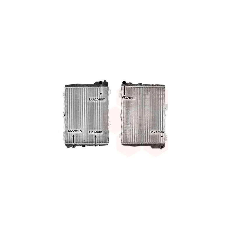 Radiateur, refroidissement du moteur VAN WEZEL 03002040