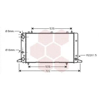 Radiateur, refroidissement du moteur VAN WEZEL