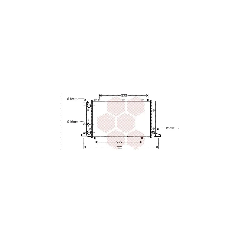 Radiateur, refroidissement du moteur VAN WEZEL 03002053