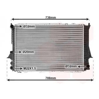 Radiateur, refroidissement du moteur VAN WEZEL 03002081