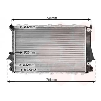 Radiateur, refroidissement du moteur VAN WEZEL 03002082