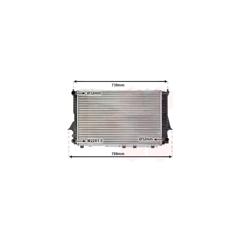 Radiateur, refroidissement du moteur VAN WEZEL 03002083