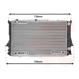 Radiateur, refroidissement du moteur VAN WEZEL 03002084