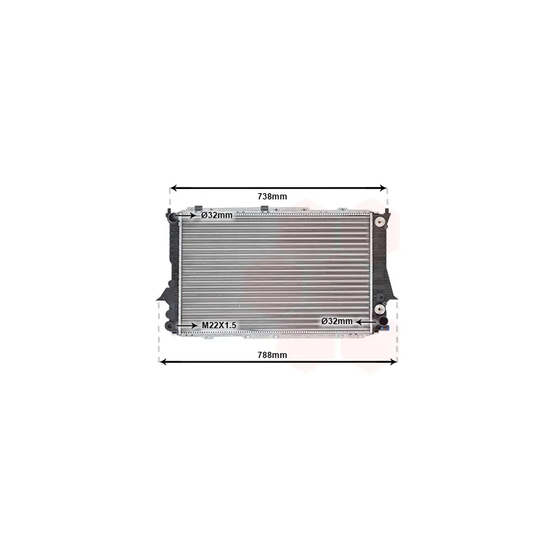Radiateur, refroidissement du moteur VAN WEZEL 03002084