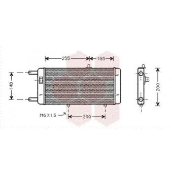 Radiateur, refroidissement du moteur VAN WEZEL 03002087