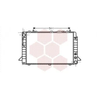 Radiateur, refroidissement du moteur VAN WEZEL 03002088