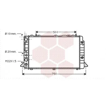 Radiateur, refroidissement du moteur VAN WEZEL 03002090