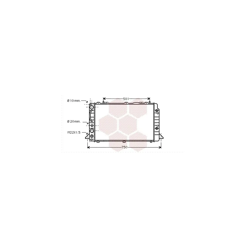 Radiateur, refroidissement du moteur VAN WEZEL 03002090
