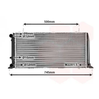 Radiateur, refroidissement du moteur VAN WEZEL