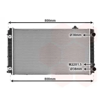 Radiateur, refroidissement du moteur VAN WEZEL 03002099