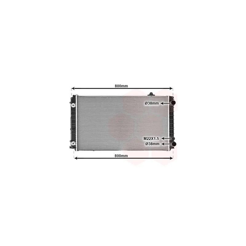 Radiateur, refroidissement du moteur VAN WEZEL 03002099