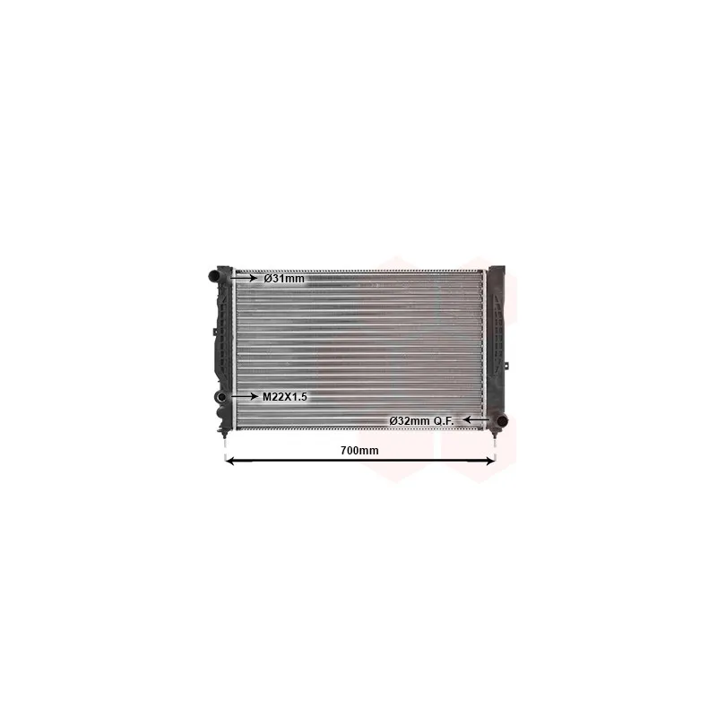 Radiateur, refroidissement du moteur VAN WEZEL 03002110