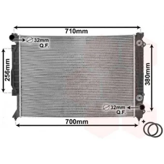 Radiateur, refroidissement du moteur VAN WEZEL 03002157