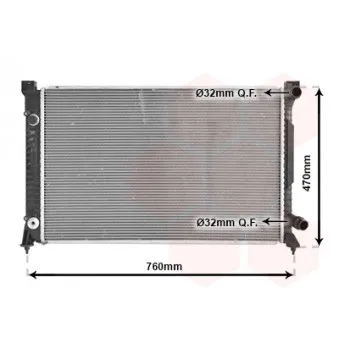 Radiateur, refroidissement du moteur VAN WEZEL 03002158