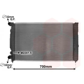 Radiateur, refroidissement du moteur VAN WEZEL 03002189