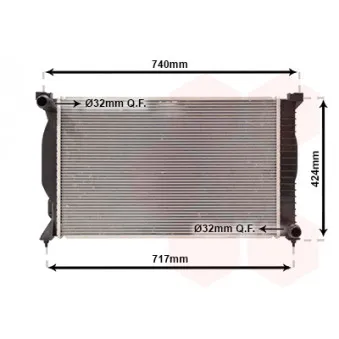 Radiateur, refroidissement du moteur VAN WEZEL 03002203
