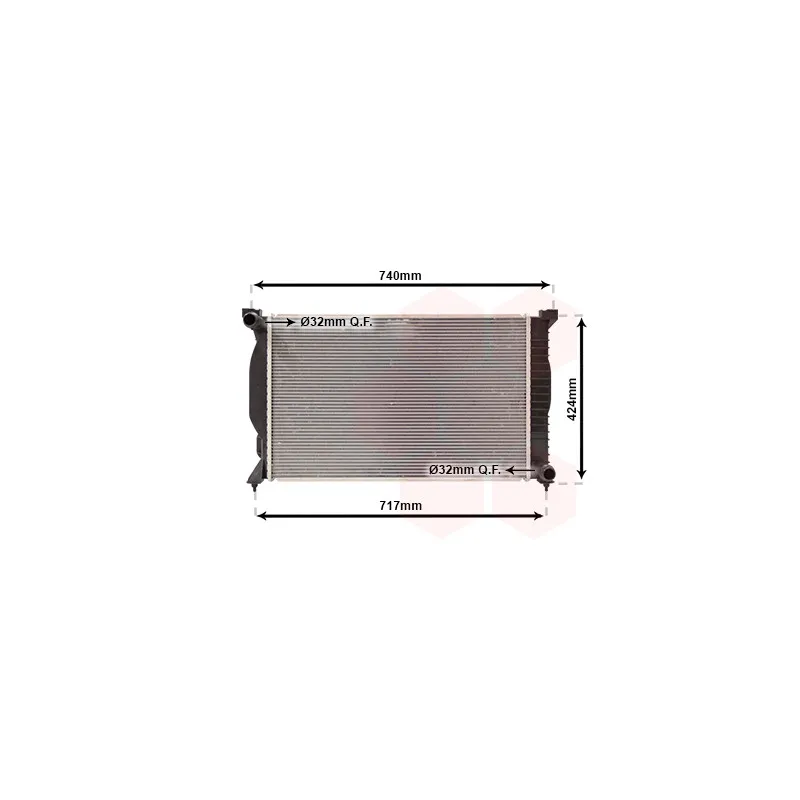 Radiateur, refroidissement du moteur VAN WEZEL 03002203