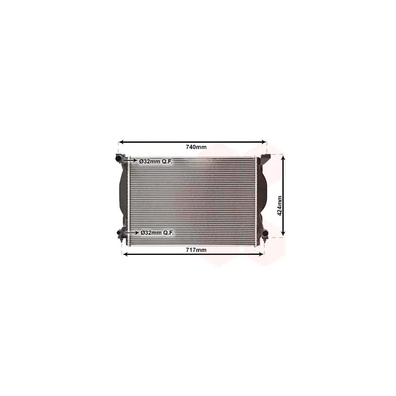 Radiateur, refroidissement du moteur VAN WEZEL 03002204