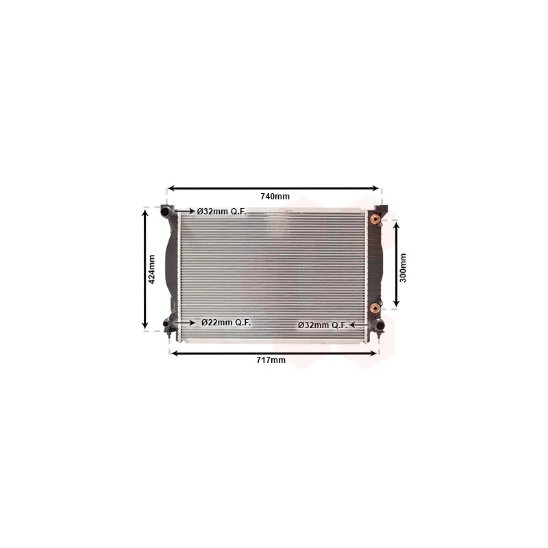 Radiateur, refroidissement du moteur VAN WEZEL 03002205