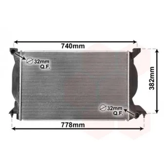 Radiateur, refroidissement du moteur VAN WEZEL 03002206