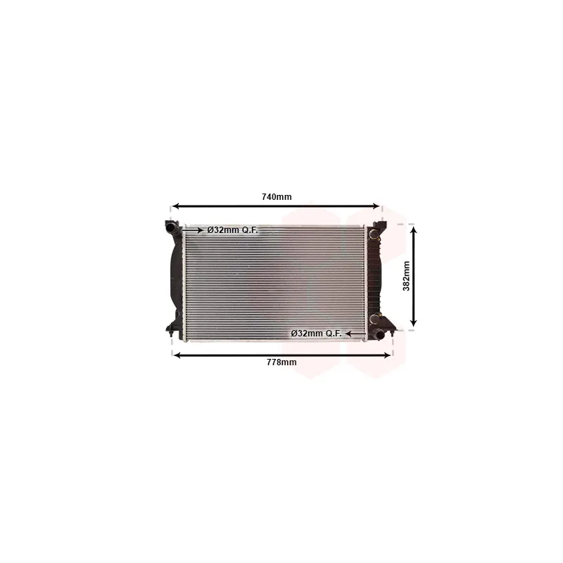 Radiateur, refroidissement du moteur VAN WEZEL 03002207