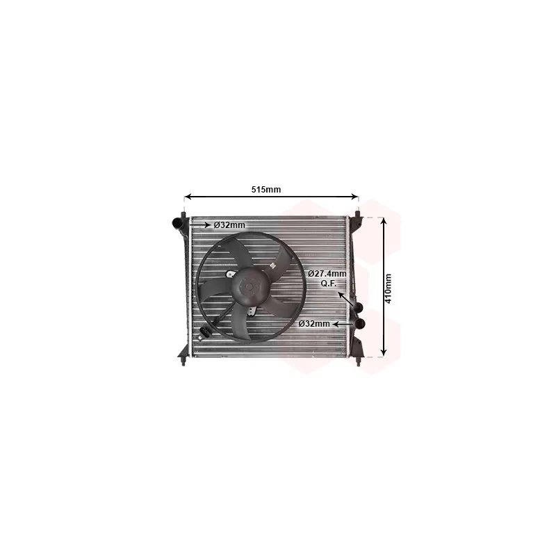 Radiateur, refroidissement du moteur VAN WEZEL 03002213