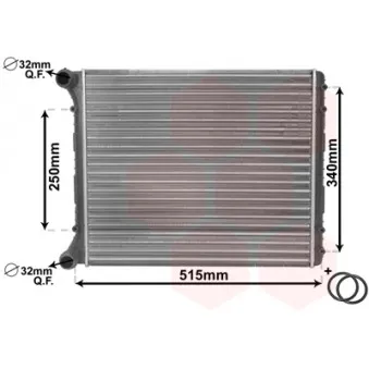 Radiateur, refroidissement du moteur VAN WEZEL 03002220
