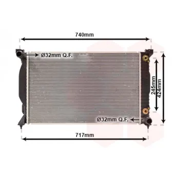 Radiateur, refroidissement du moteur VAN WEZEL 03002229