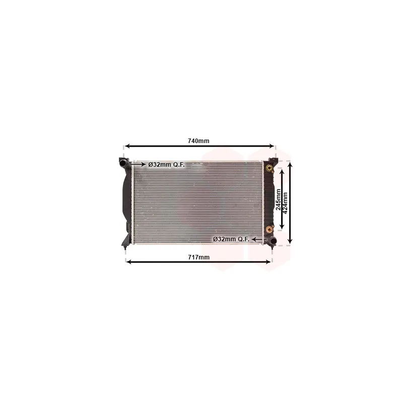 Radiateur, refroidissement du moteur VAN WEZEL 03002229