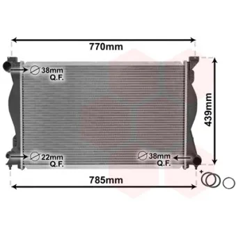 Radiateur, refroidissement du moteur VAN WEZEL 03002230
