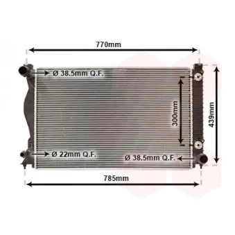 Radiateur, refroidissement du moteur VAN WEZEL 03002231