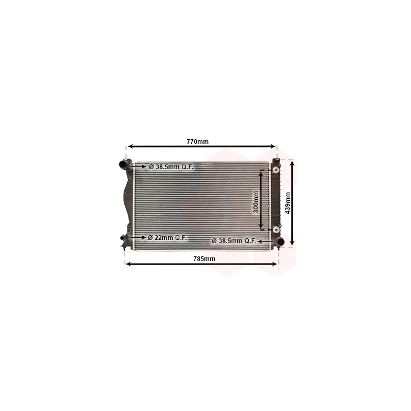 Radiateur, refroidissement du moteur VAN WEZEL 03002231