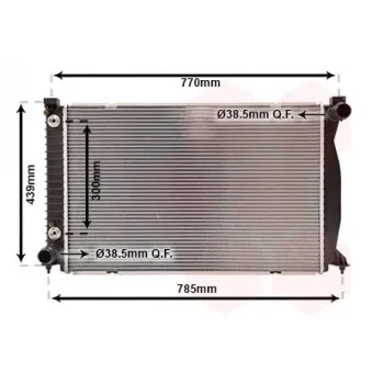 Radiateur, refroidissement du moteur VAN WEZEL 03002232