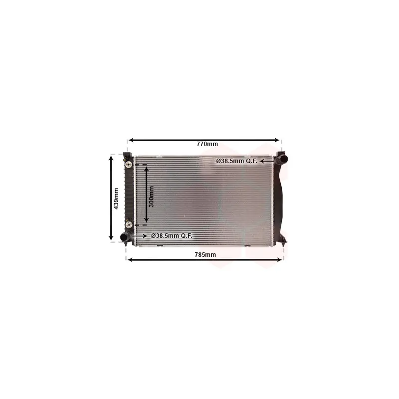 Radiateur, refroidissement du moteur VAN WEZEL 03002232