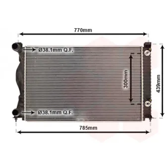 Radiateur, refroidissement du moteur VAN WEZEL 03002234
