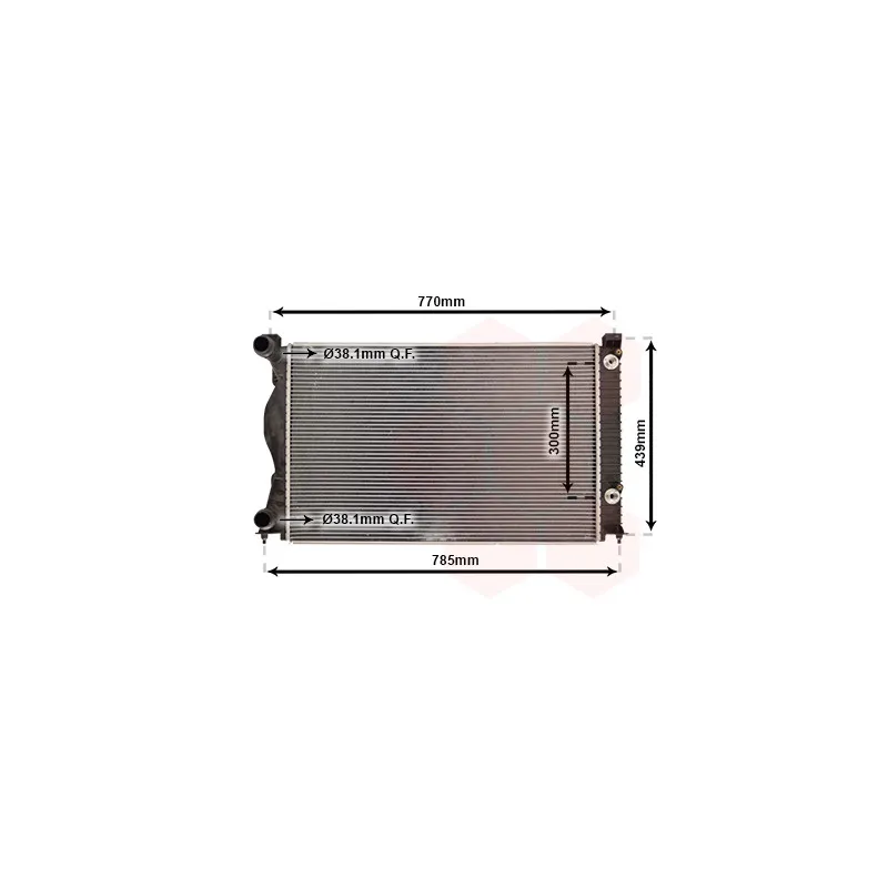 Radiateur, refroidissement du moteur VAN WEZEL 03002234