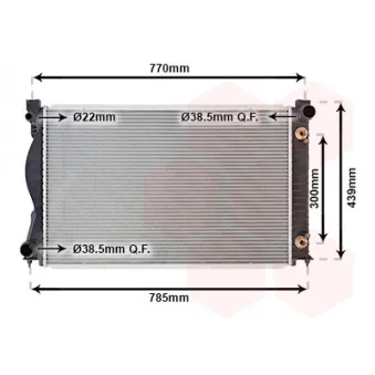 Radiateur, refroidissement du moteur VAN WEZEL 03002236