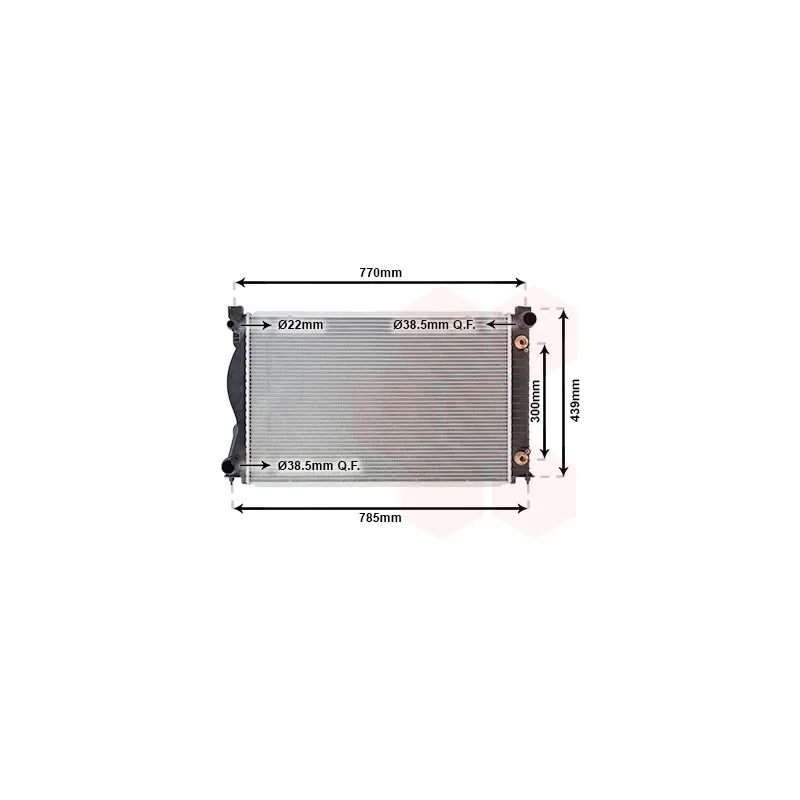 Radiateur, refroidissement du moteur VAN WEZEL 03002236