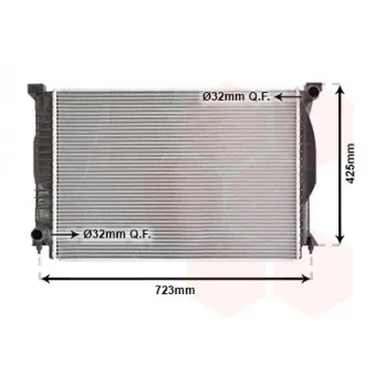 Radiateur, refroidissement du moteur VAN WEZEL 03002245