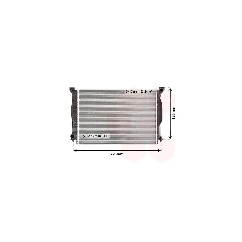Radiateur, refroidissement du moteur VAN WEZEL 03002245